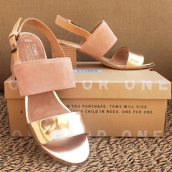 Toms Shoes - TOMS | Poppy Bloom suede Rose Gold Specchio